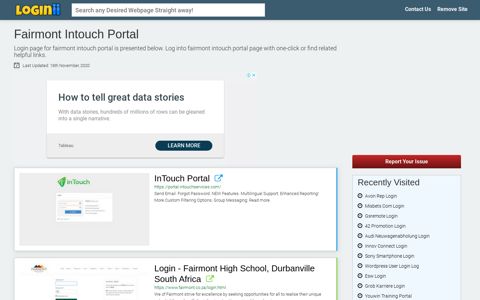 Fairmont Intouch Portal - Loginii.com