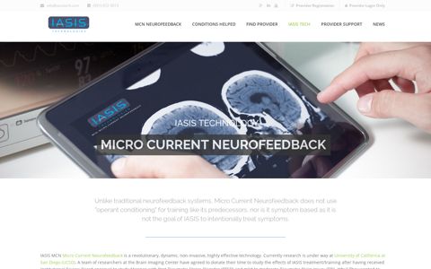 Iasis Tech | Micro Current Neurofeedback MCN