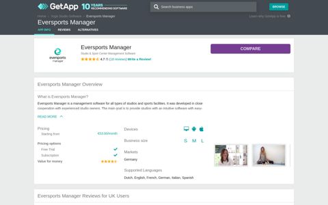 Eversports Manager Reviews, Prices & Ratings | GetApp UK ...