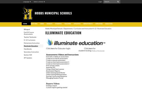 Illuminate Education - Hobbs Municipal Schools