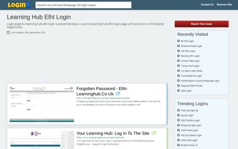 Learning Hub Elht Login - Loginii.com