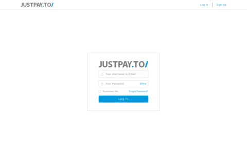 Log In | JustPayto