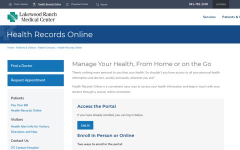 Health Records Online | Lakewood Ranch Medical Center
