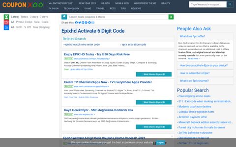 Epixhd Activate 6 Digit Code - 12/2020 - Couponxoo.com