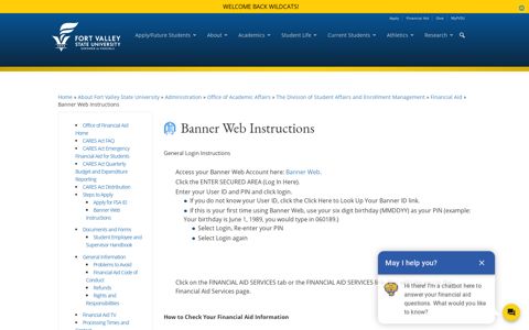 Banner Web Instructions - Fort Valley State University