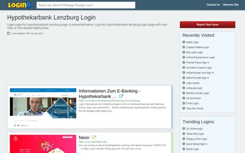 Hypothekarbank Lenzburg Login - Loginii.com