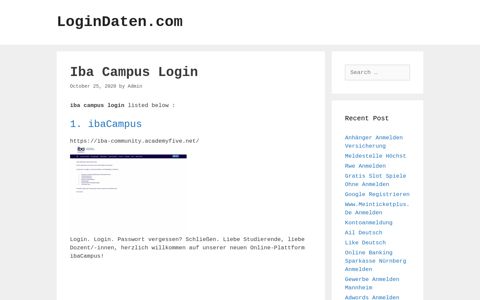 Iba Campus - Ibacampus - LoginDaten.com