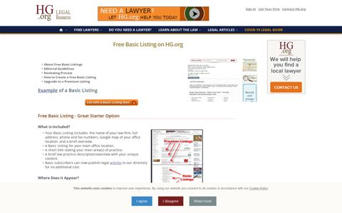 List your Law Firm with a Free Basic Listing - HG.org