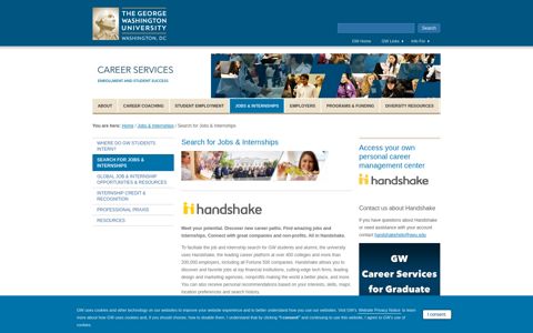 Search for Jobs & Internships - GW Career Services - The ...