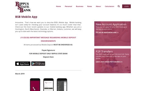Mobile App - Huntington, Indiana - Bippus State Bank