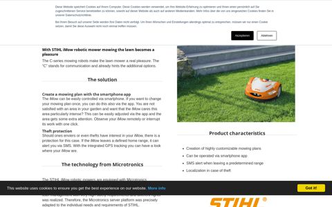 iMow - intelligent mowing