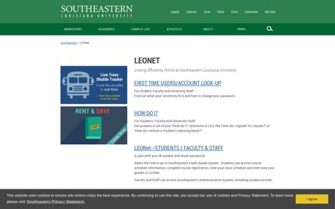 LEONet - Southeastern Louisiana University