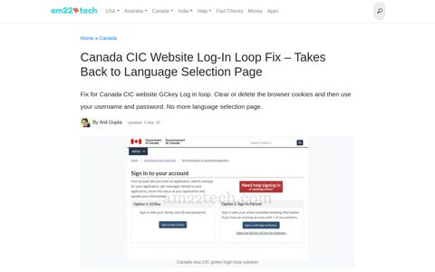 Canada CIC Website Log-In Loop Fix - Takes Back to ...