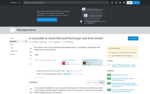 Is it possible to check Microsoft Exchange mail from Gmail ...