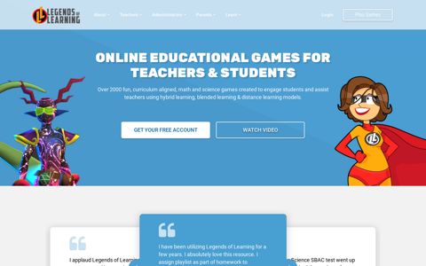 Legends of Learning | Math & Science Games For Teachers ...