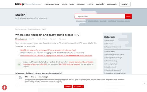 Where can I find login and password to access FTP? » Pomoc ...