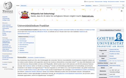 Universitätsklinikum Frankfurt – Wikipedia