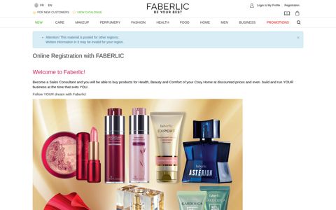 Online Registration with FABERLIC | Faberlic