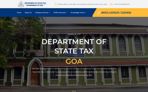 Goa GST - Department of State Tax
