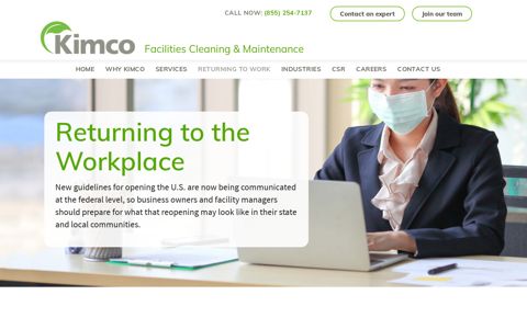 Returning To Work - Kimco Services