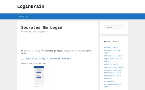 socrates gm login - LoginBrain