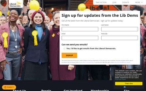 Sign up for updates from the Lib Dems - Liberal Democrats