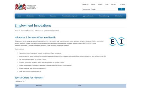 Employment Innovations - Institute of Certified Bookkeepers