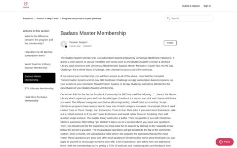 Badass Master Membership – Passion.io