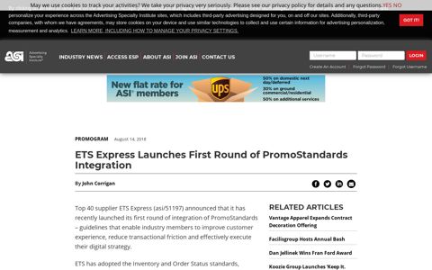 ETS Express Launches First Round of PromoStandards ...