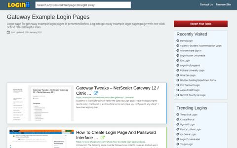 Gateway Example Login Pages - Loginii.com