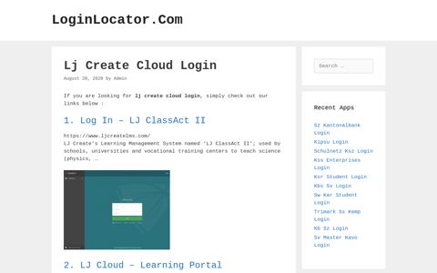 lj create cloud - LoginLocator.Com