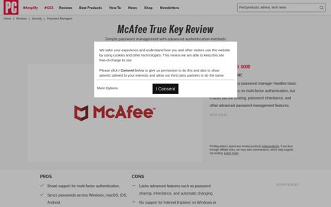 McAfee True Key Review | PCMag