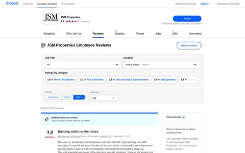 Working at JSM Properties: Employee Reviews | Indeed.com