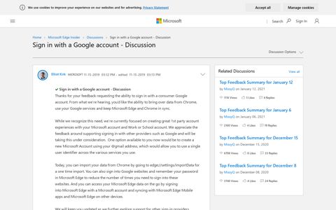 Sign in with a Google account - Discussion - Microsoft Tech ...