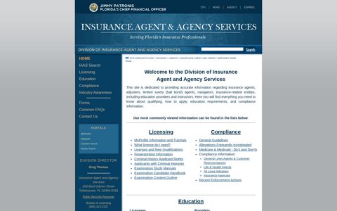 Insurance Agent and Agency Services Home Page - Florida ...