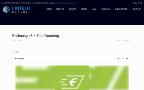 Rechnung 48 - Elbe Factoring — FinTech Consult