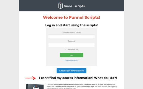 Log Into Funnel Scripts — FunnelScripts Membership
