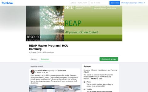 REAP Master Program | HCU Hamburg | Facebook