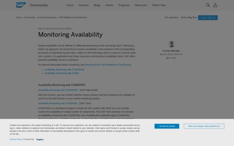 Monitoring Availability - SAP Answers