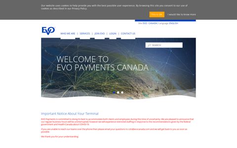 EVO Payments Inc. Canada - Payment Service Provider
