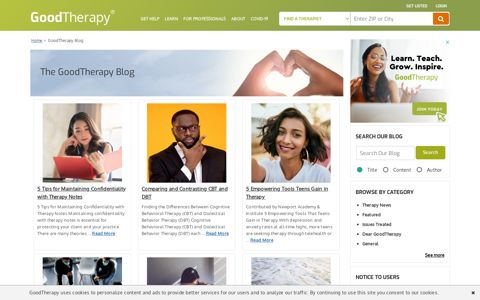 The GoodTherapy Blog - Blog Therapy, Therapy, Therapy ...