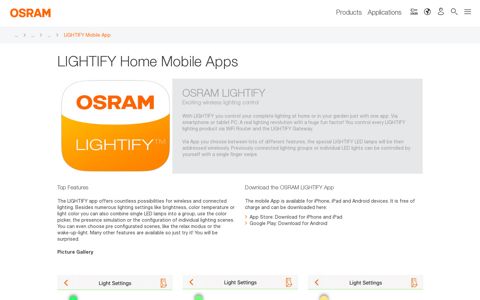 LIGHTIFY Mobile Apps | Light is OSRAM