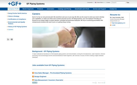 Careers - GF Piping Systems