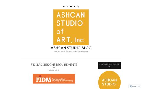 FIDM Admissions Requirements – Ashcan Studio Blog