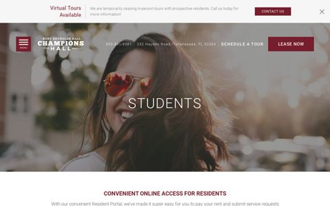 Student Information and Resident Portal | Burt Reynolds Hall ...