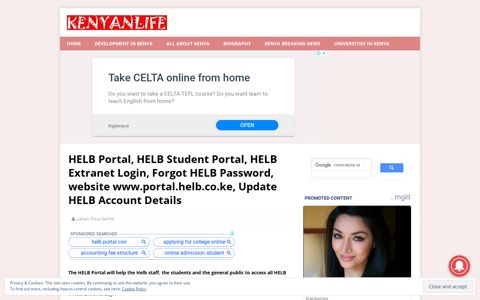 HELB Portal Login, HELB Student Portal, Forgot HELB ...