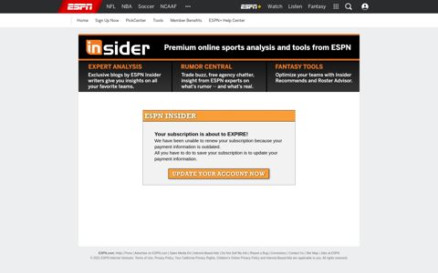 ESPN INSIDER: account management - ESPN - ESPN.com
