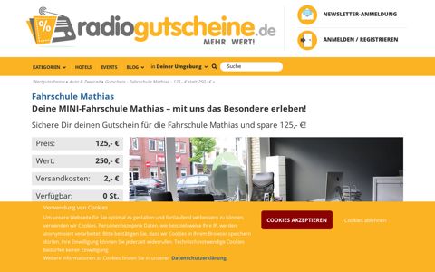 Fahrschule Mathias - 125,- € statt 250 - Gutschein