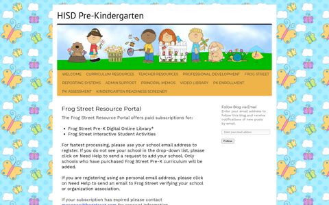 Frog Street Resource Portal | HISD Pre-Kindergarten