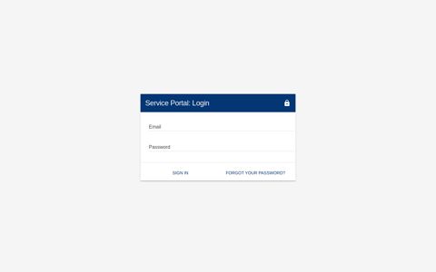 Service Portal: Login